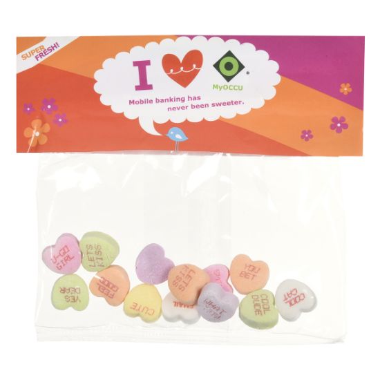 Picture of Candy Bag with Header Card and Conversation Hearts